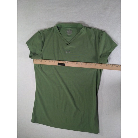 Under Armour Compression Workout Tshirt Women's Size L Green - Picture 10 of 15